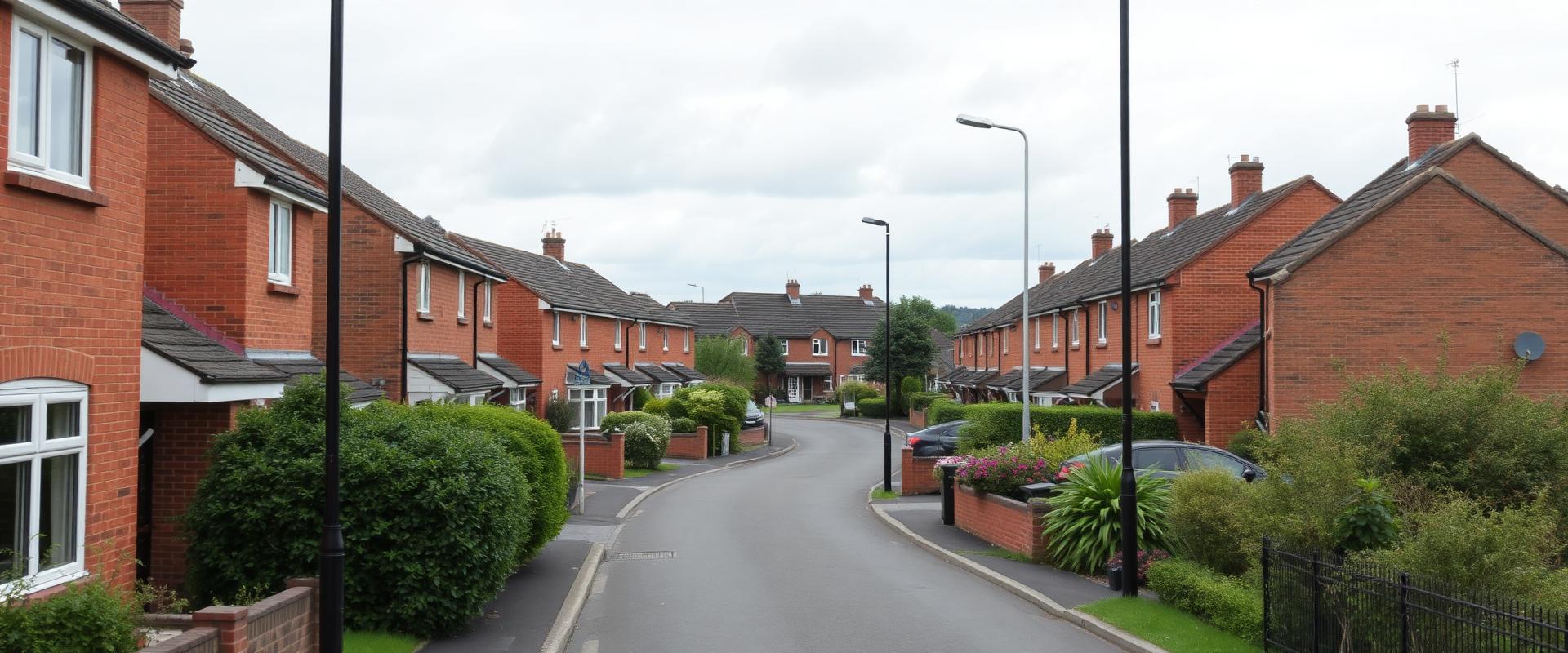 Residential street in Newcastle-under-Lyme Staffordshire served by Keystone Roofing